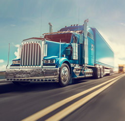 Commercial vehicle on the road