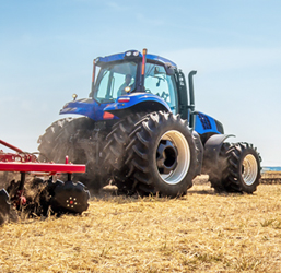 Off-highway vehicle on a field