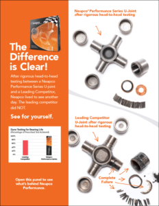 Neapco, The Difference is Clear U-Joint comparison page